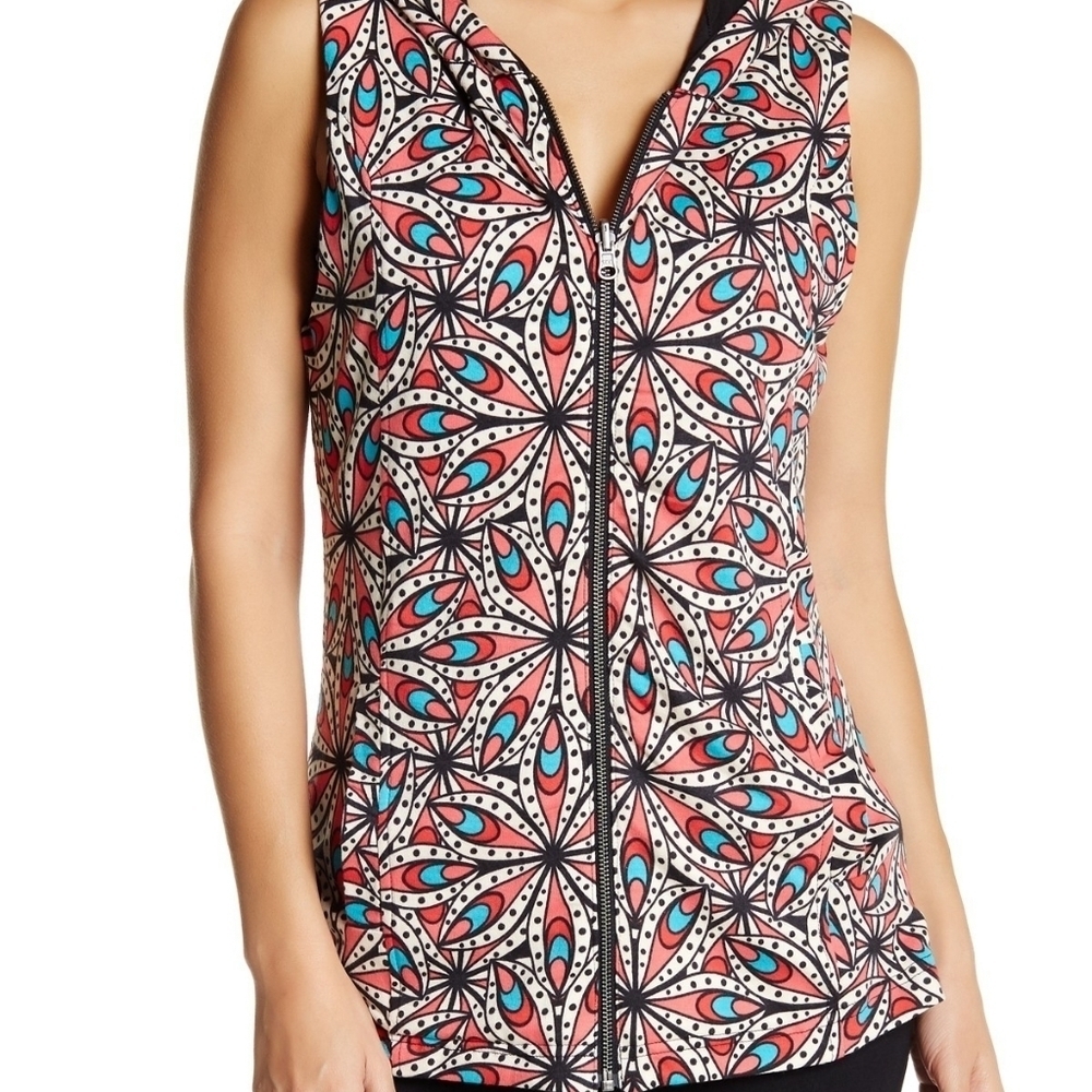 Satva "Sarana" Reversible Zip Up Hoodie Vest NWT